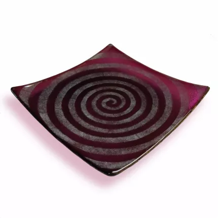 Spirale - Piatto quadrato ametista