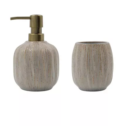 Off - White - set accessori bagno beige