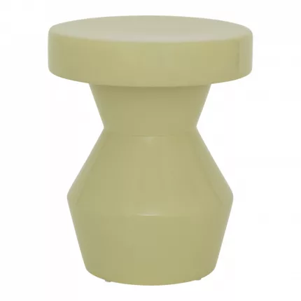 Sculptural - side table in ceramica verde chiaro