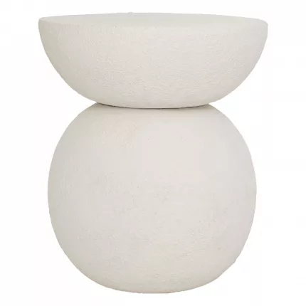 Umi - Side table in metallo bianco