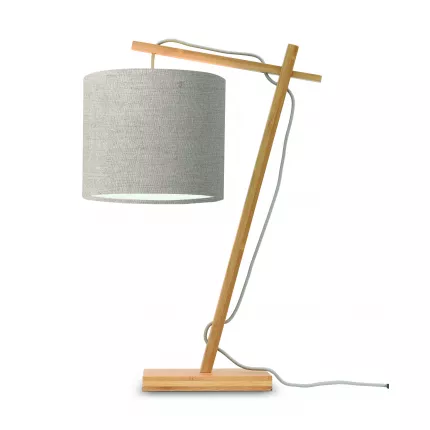 Andes - Lampada da tavolo in bambù ed eco lino