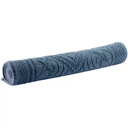 Enzo - Tappeto da bagno blu Tempete lavato a pietra 54 X 110