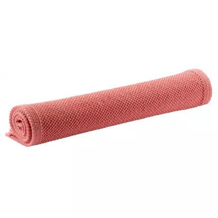 Etia Corail - Tappeto da bagno rosso corallo lavato a pietra 54 X 110