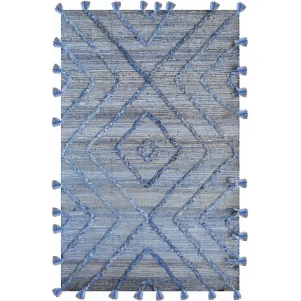Worgan - Tappeto Blu Denim / Avorio 160 X 230