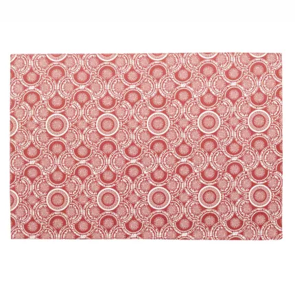 Eline - set 6 tovagliette fantasia rosso camelia