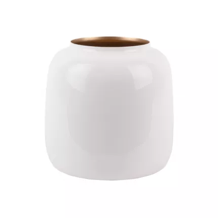 Ivy  -  porta vaso in metallo smaltato, bianco