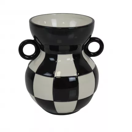 Pretty cup - Vaso a scacchi bianco e nero