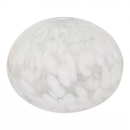 Dots - Vaso in vetro soffiato bianco maculato