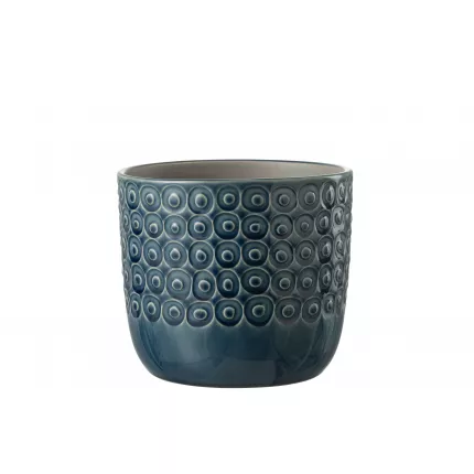 Ball L - portavaso in ceramica blu grande