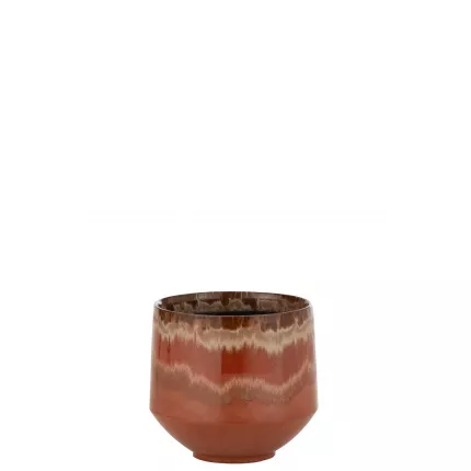 Aline S - portavaso in ceramica rosso, piccolo