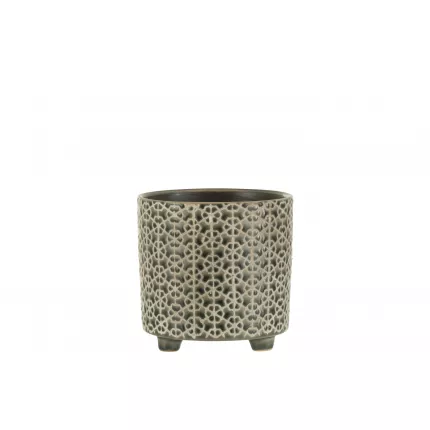 Cori M - Portavaso in ceramica grigio