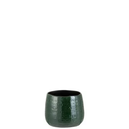 Grun S - portavaso da interni in ceramica verde