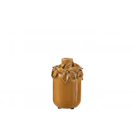 Florai - Vaso decorativo in ceramica ocra