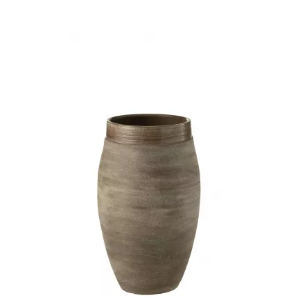 Gio S - portavaso alto in ceramica marrone