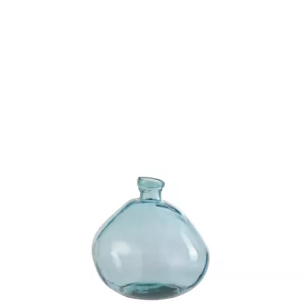 Olivia - Vaso tondo irregolare azzurro