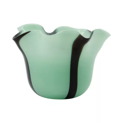 Loose - Vaso in vetro soffiato verde e nero