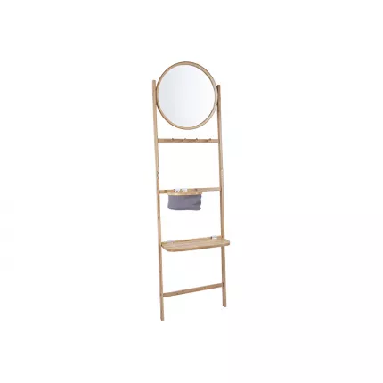 Bamboo - porta asciugamani a scala con specchio