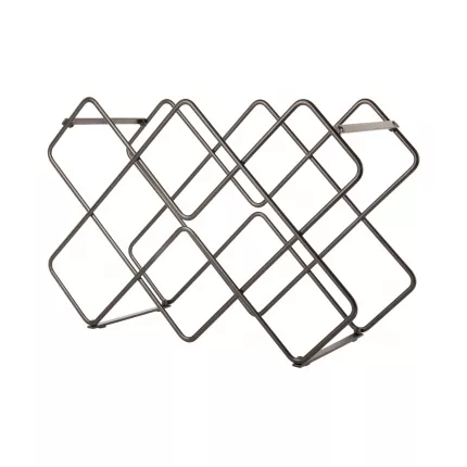 Diamonds - porta bottiglie moderno, metallo nero