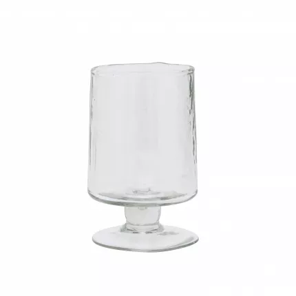 Hammered - 4 bicchieri da vino in vetro trasparente