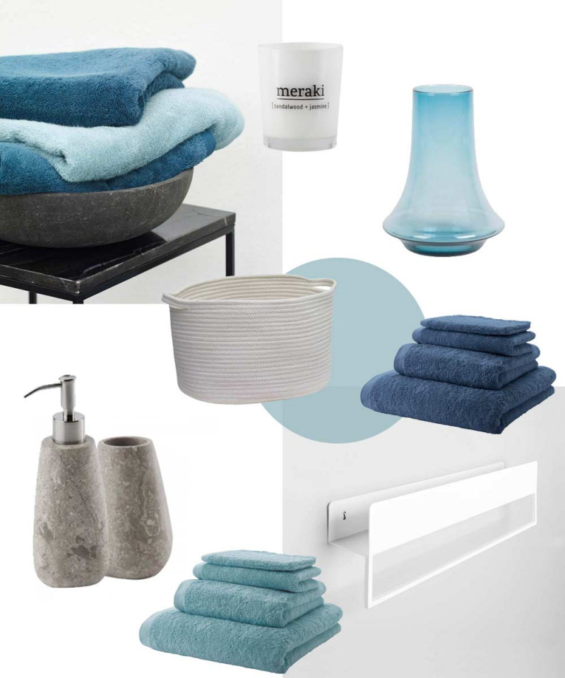 Blu, bianco e pietra naturale: come dare nuova vita al tuo bagno senza spendere in una ristrutturazione.
