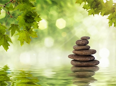 Il relax inizia dall'arredamento. Crea un'ambiente rilassante con le fotomurali zen